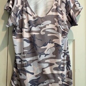 V-Neck Camouflage Women's Tee